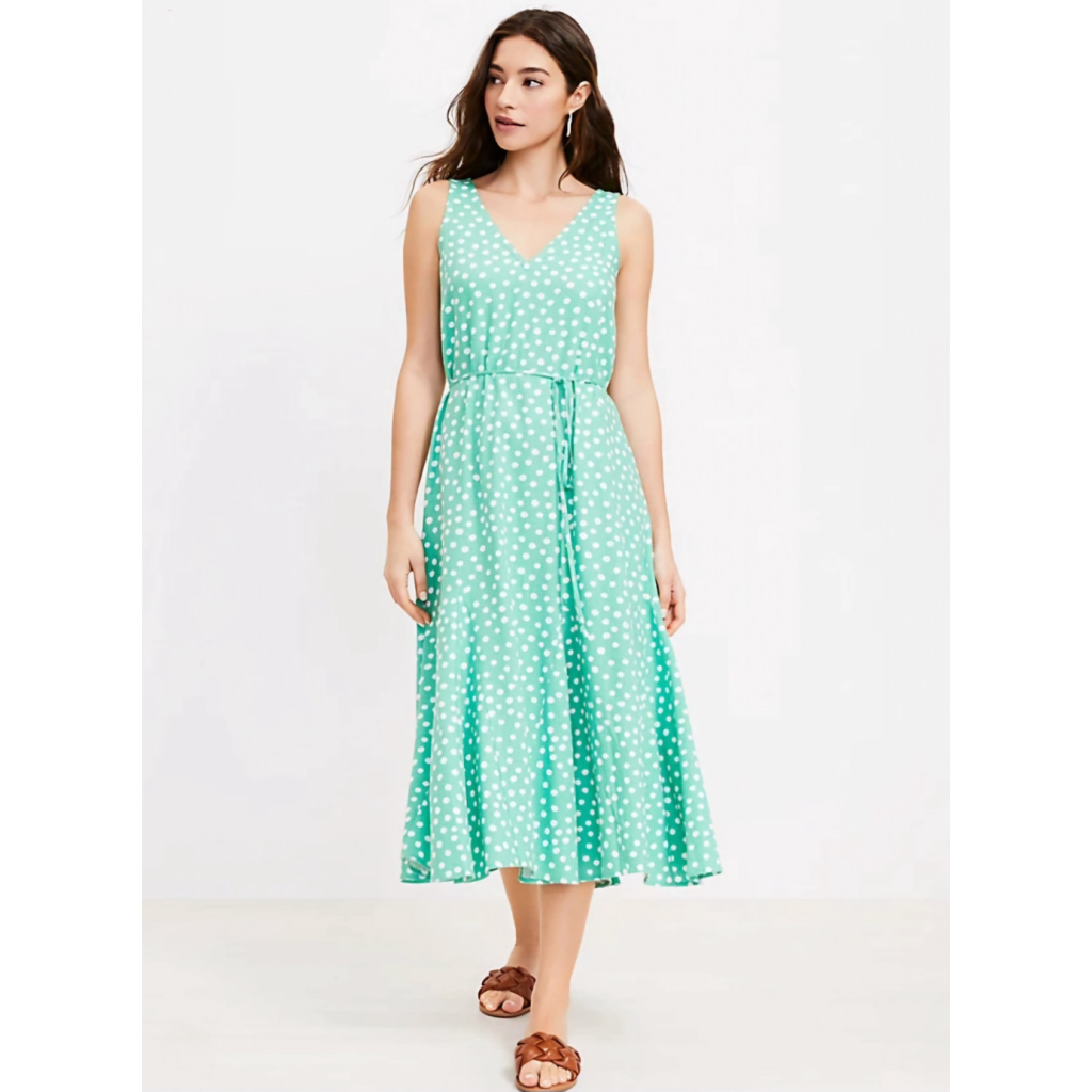 Green Polka Dot Loft Dress Rs 29